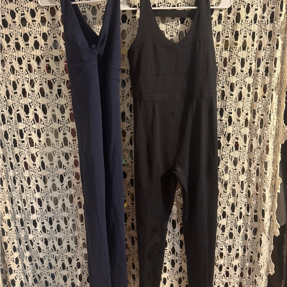 Fabletics Black and Navy Jumpsuits $15 each or $25 for both